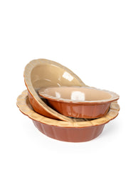 Poterie Renault Oval Pie Dish Large- Brown-8