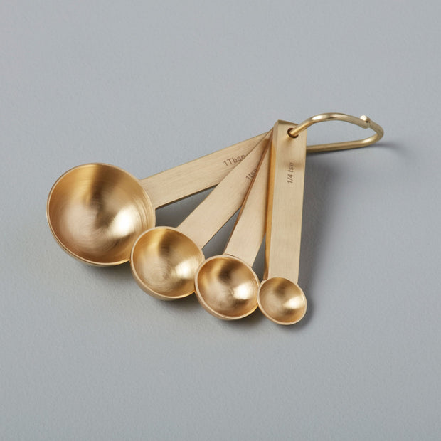 Gold Measuring Spoons, Set of 4