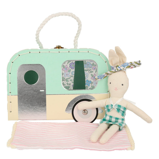 caravan bunny mini suitcase doll by meri meri mm 205642 1