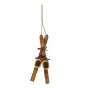 skis ornament with boots 1