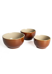 Vintage Brown Glaze Bowls 2