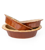 Poterie Renault Oval Pie Dish Large- Brown-7