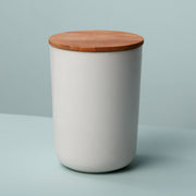 Stoneware Container with Acacia Lid