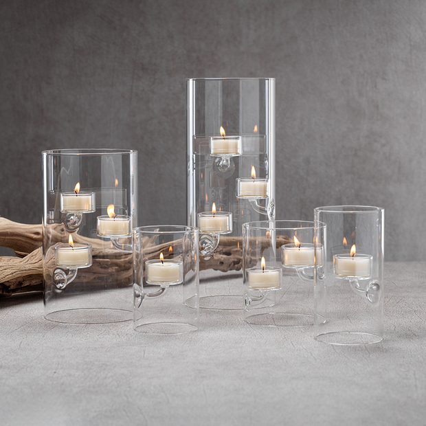 Suspended Glass Tealight Holder and Hurricane