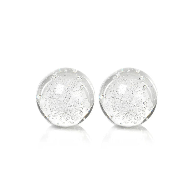 Crystal Fill Ball with Bubbles, Set of 2