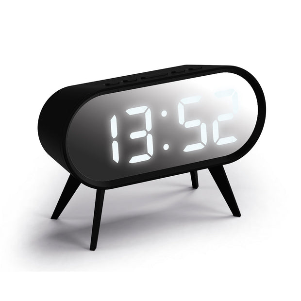 Cyborg Alarm Clock in Black and Silver