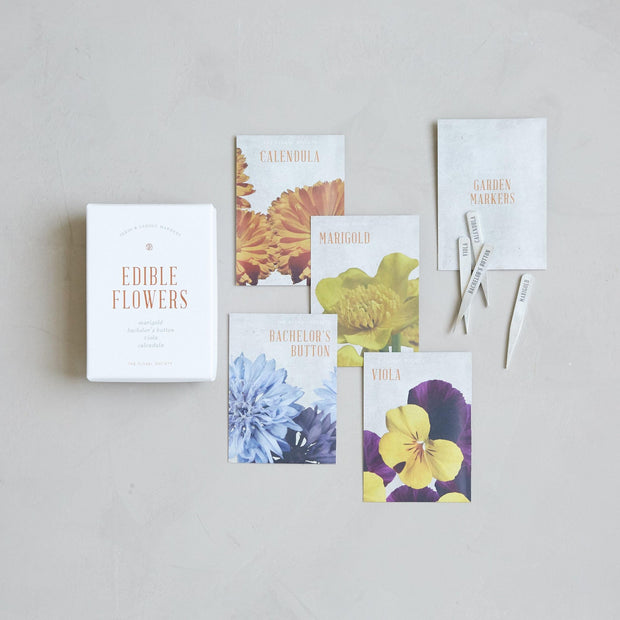 Edible Flowers & Garden Markers Kit