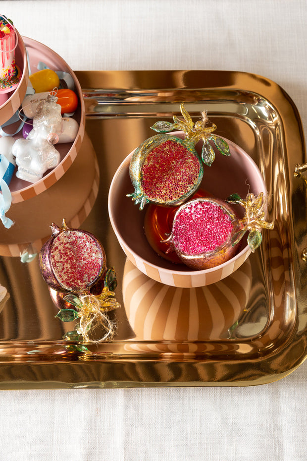 Pomegranate Holiday Ornament, Set of 3