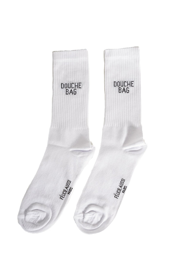 Pair of White Douchebag Socks