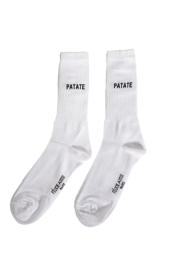 Pair of White Potato Socks