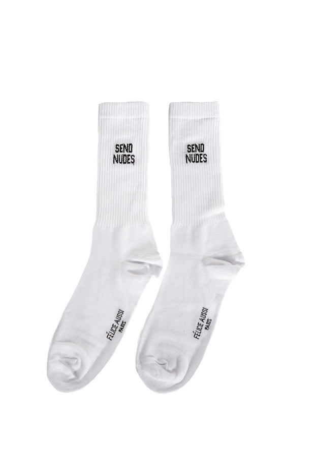 Pair of Send Nudes White Socks