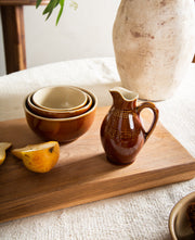 Vintage Brown Glaze Bowls 3