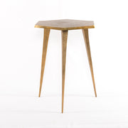 Hex End Table in Raw Brass by BD Studio