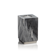 Tuscan Gray Marble Tealight Holder on Nickel Base