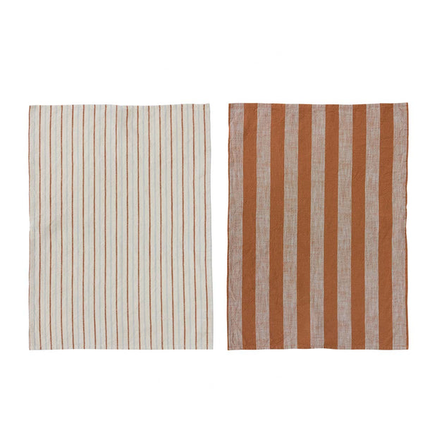 Pack of 2 Kurin Tea Towel in Caramel / Ice Blue