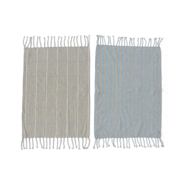 2 Piece Set Gobi Tea Towel in Tourmaline / Grey