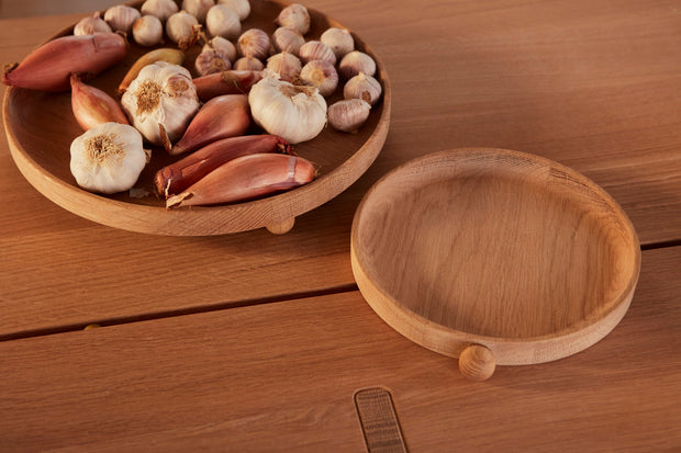 Small Inka Wood Tray Round in Nature