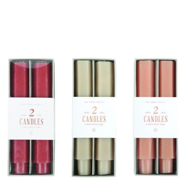 Fancy Taper Candles in Various Colors & Styles