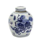 Tiny Lid Mini Jar Blue and White in Various Styles
