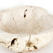Reclaimed Wood Bowl In Ivory