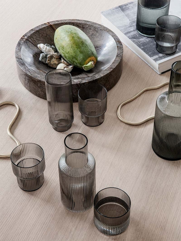 Ripple Carafe in Smoked Grey by Ferm Living
